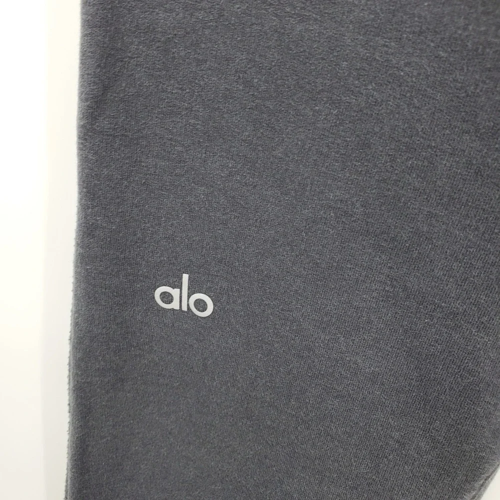 Alo Yoga Women Urban Moto Sweatpants Gray Joggers Small Biker Athletic Lounge